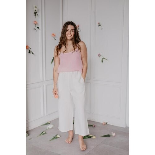 AmourLinen dames vegan Broek Tokyo Wit Tweedehands