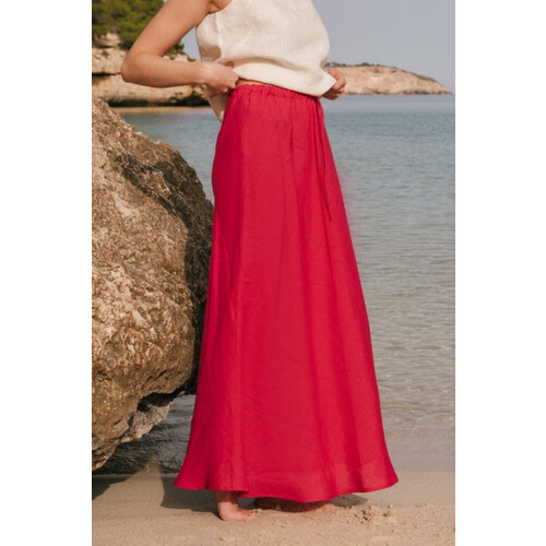 AmourLinen dames vegan Rok Ciara Slip Viva Magenta Tweedehands