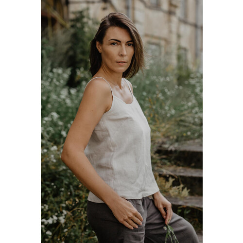 AmourLinen dames vegan Top Hilo Crème Tweedehands