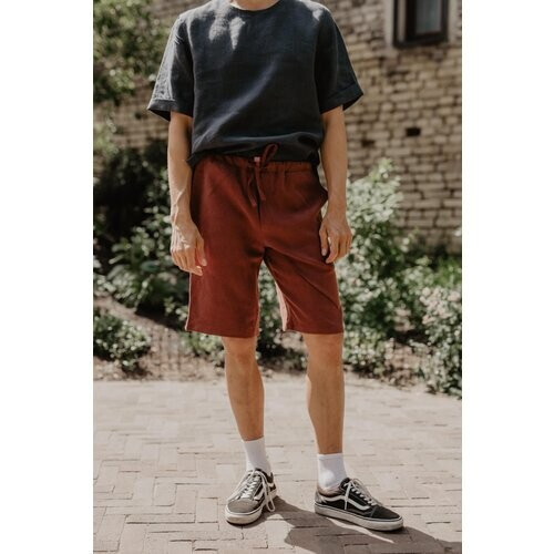 AmourLinen mannen vegan Klassieke Linnen Short Hermes Viva Magenta Tweedehands