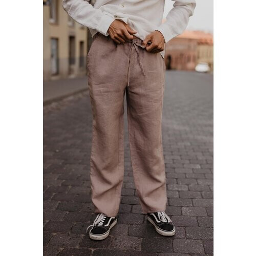 AmourLinen mannen vegan Linnen Broek Adonis Dusty Lavender Tweedehands