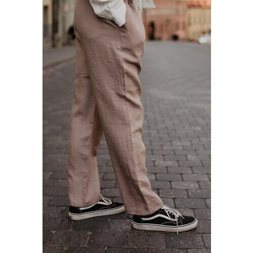 AmourLinen mannen vegan Linnen Broek Adonis Mosterd Tweedehands