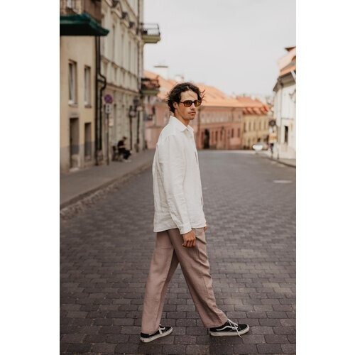 AmourLinen mannen vegan Linnen Broek Adonis Sage Green Tweedehands