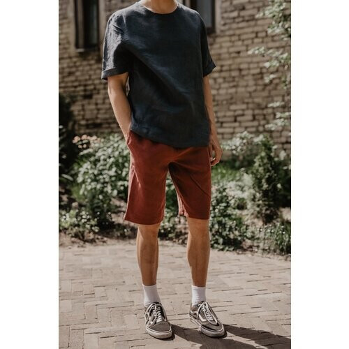 AmourLinen mannen vegan Linnen Top Atlas Charcoal Tweedehands