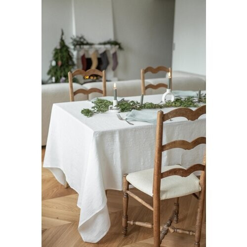 AmourLinen unisex vegan Linnen Tafelkleed Wit Tweedehands