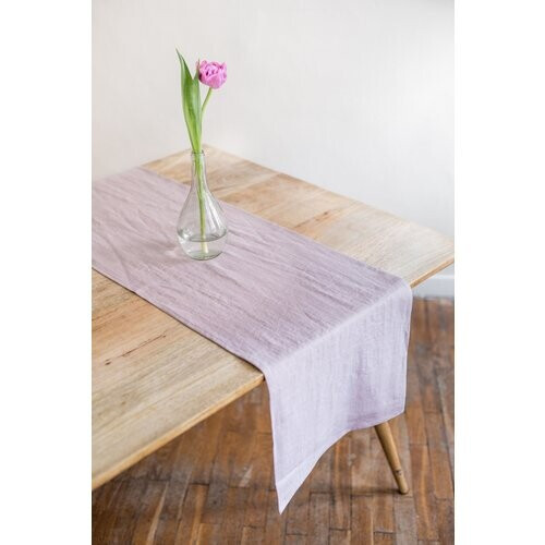 AmourLinen unisex vegan Linnen Tafelloper In Dusty Rose Tweedehands