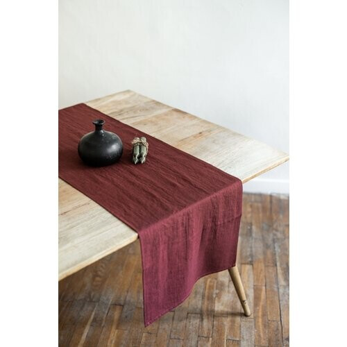 AmourLinen unisex vegan Linnen Tafelloper In Terracotta Tweedehands