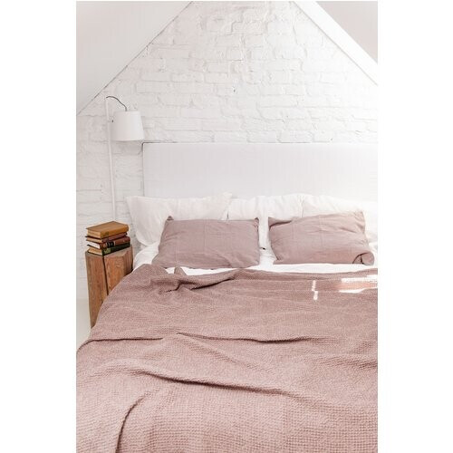 AmourLinen unisex vegan Linnen Wafeldeken Rosy Brown Tweedehands