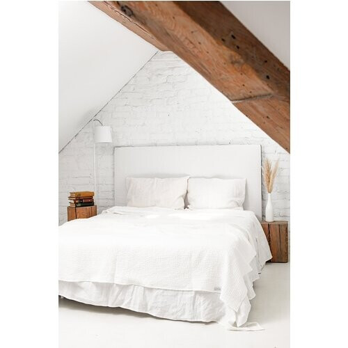 AmourLinen unisex vegan Linnen Wafeldeken Wit