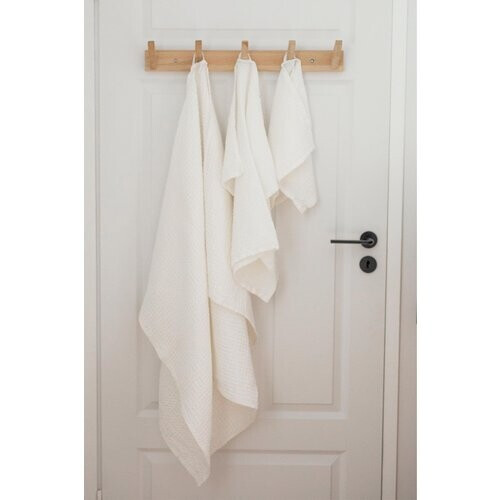 AmourLinen unisex vegan Linnen Wafelhanddoekenset Wit Tweedehands