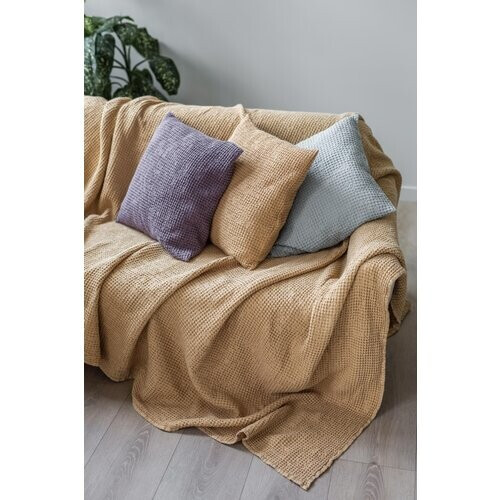 AmourLinen unisex vegan Linnen Wafelkussensloop Saliegroen Tweedehands