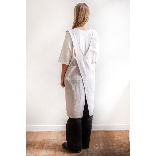 AmourLinen unisex vegan Schort Linnen Schort Crème Tweedehands