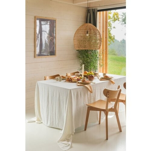 AmourLinen unisex vegan Tafelkleed Linnen Wit Tweedehands