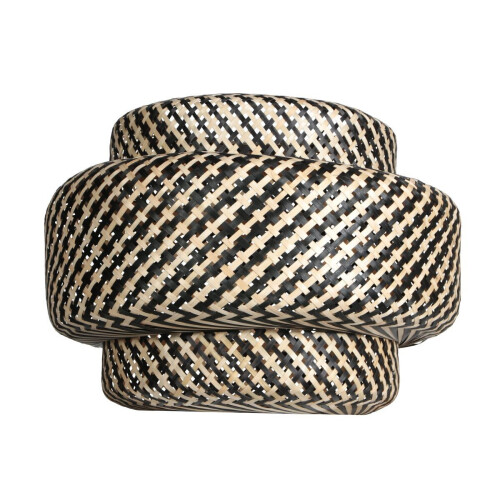 AN Lampenkap Bamboe 53× 40 cm – Crème/Zwart Tweedehands