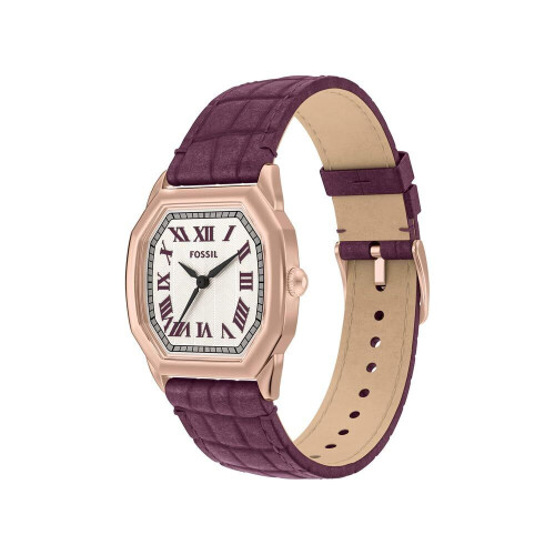 Analoog kwartshorloge voor dames met lederen armband ES5428