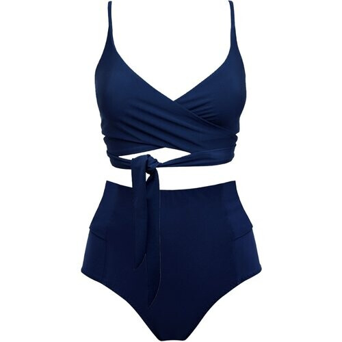 Anekdot dames vegan Bikini Lin + Strik Marineblauw Tweedehands