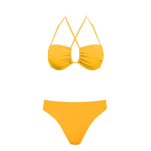 Anekdot dames vegan Bikini Low Versatile + Skyline Slim Geel Tweedehands