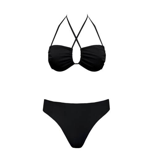 Anekdot dames vegan Bikini Set Low Versatile + Skyline Slim Zwart Tweedehands