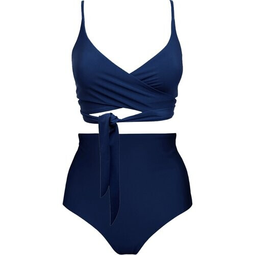 Anekdot dames vegan Lin + Core High Bikini Set Navy Tweedehands