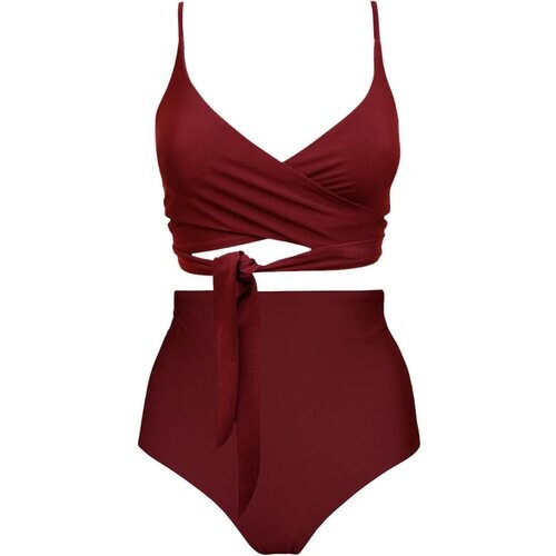 Anekdot dames vegan Lin + Core High Bikiniset Merlot Tweedehands