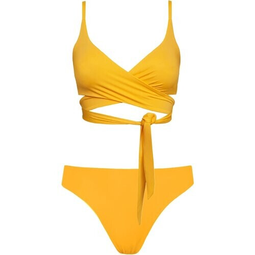 Anekdot dames vegan Lin + Skyline Slim Bikini Set Geel Tweedehands