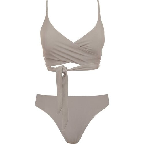 Anekdot dames vegan Lin + Skyline Slim Bikini Set Mozaïek Beige Tweedehands