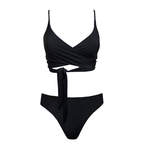 Anekdot dames vegan Lin + Skyline Slim Bikini Set Zwart Tweedehands
