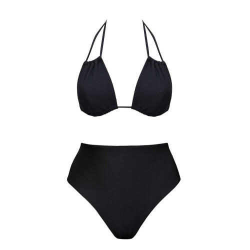 Anekdot dames vegan Low Versatile + Skyline High Bikini Set Zwart Tweedehands
