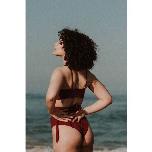 Anekdot dames vegan Bikinibroekje Skyline High Merlot Tweedehands