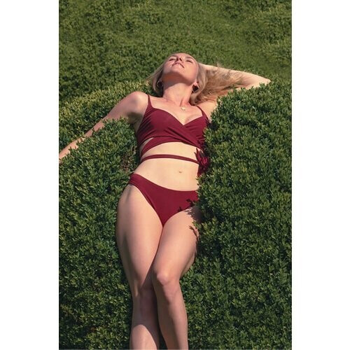 Anekdot dames vegan Bikinibroekje Skyline Slim Merlot Tweedehands