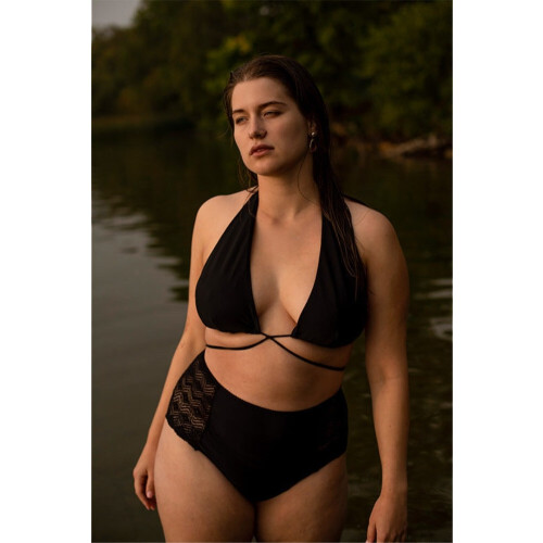 Anekdot dames vegan Versatile Bikinitop Zwart Tweedehands