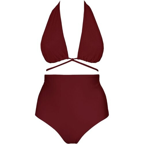 Anekdot dames vegan Versatile + Core High Bikini Set Merlot Rood Tweedehands