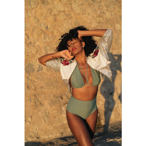 Anekdot dames vegan Versatile + Core High Bikini Set Sage Tweedehands