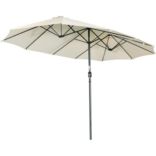 Angel Living Dubbele parasol - met zwengel - met waterafstotende behandeling - uv-bescherming 50+ - Tweedehands