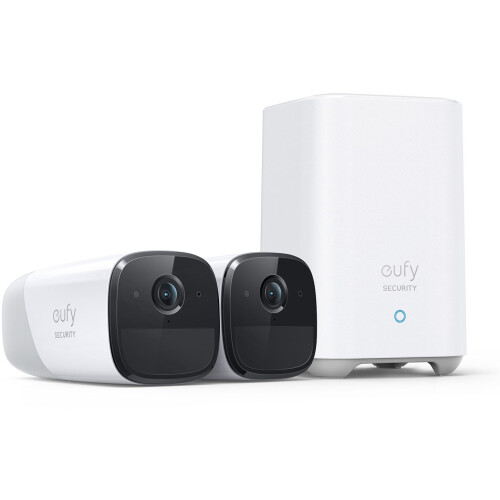 Eufy Cam 2 Pro - Draadloze Beveiligingsset 2K - Inclusief Homebase en 2 Camera's (2 stuks) - Wit