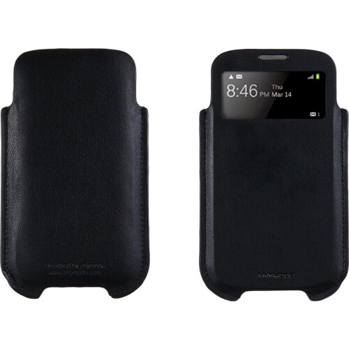 Anymode Samsung Galaxy S4 - Back Cover - Tijd en datum zichtbaar - Zwart