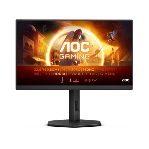 AOC 24G4X - Gaming Monitor - 23,8" Full HD 180Hz IPS - Zwart