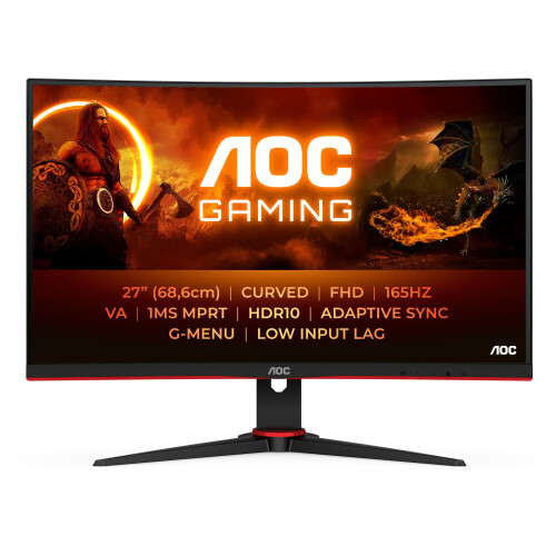 AOC C27G2E - 27"VA Monitor - 165Hz 1ms Adaptive Sync - Zwart Tweedehands