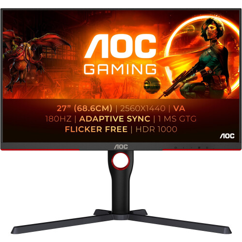 AOC Q27G3XMN - Gamingmonitor - QHD 2560x1440 180Hz 1ms - Zwart Tweedehands