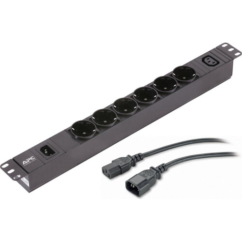 APC Easy PDU - Rack PDU 1U 10A 230V met 6x Schuko en 1x C13 - Zwart Tweedehands