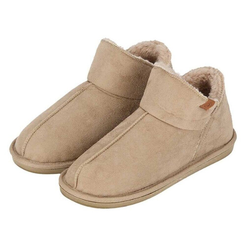 Apollo Dames Pantoffels Suede Beige Tweedehands