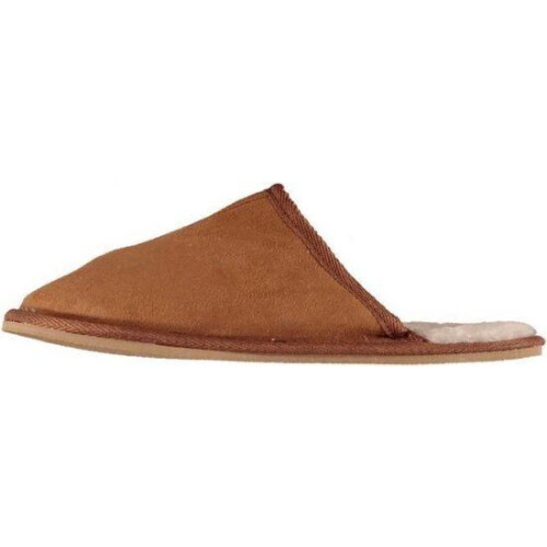 Apollo Dames Sloffen - Pantoffels - Suède - Bruin - Maat 41/42