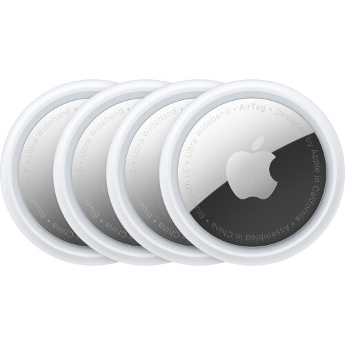 Apple AirTag - Bluetooth Tracker - Zoekfunctie met geluid - Wit (4 stuks)