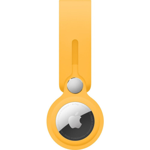 Apple AirTag-hanger - Locatietag-accessoire - Slijtvast polyurethaan - Zonnebloemgeel