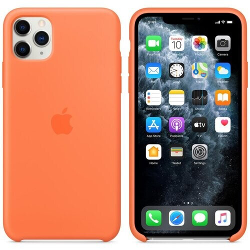 Refurbished Apple Folio Hoesje iPhone 11 Pro Max Folio Hoesje - Silicone Oranje Tweedehands
