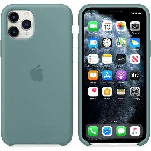 Refurbished Apple Hoesje iPhone 11 Pro Hoesje - Silicone Groen Tweedehands