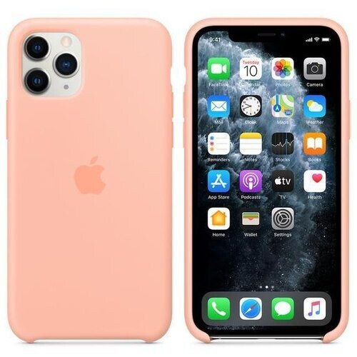 Refurbished Apple Hoesje iPhone 11 Pro Max Hoesje - Silicone Roze Tweedehands