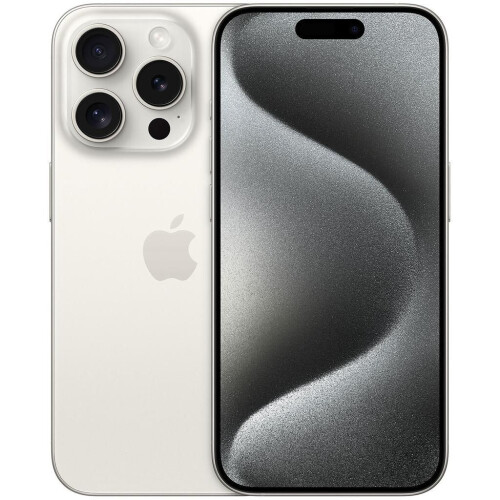 Apple iPhone 15 Pro - Wit titanium - 256 GB - Fysieke simkaart + eSIM