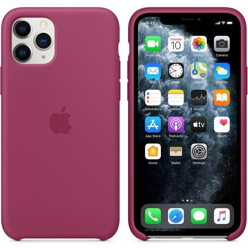 Refurbished Apple Siliconenhoesje iPhone 11 Pro Max Siliconenhoesje - Silicone Granaat rood Tweedehands
