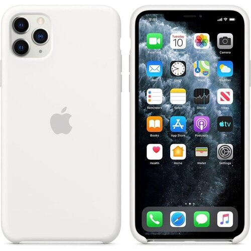 Refurbished Apple Siliconenhoesje iPhone 11 Pro Max Siliconenhoesje - Silicone Wit Tweedehands